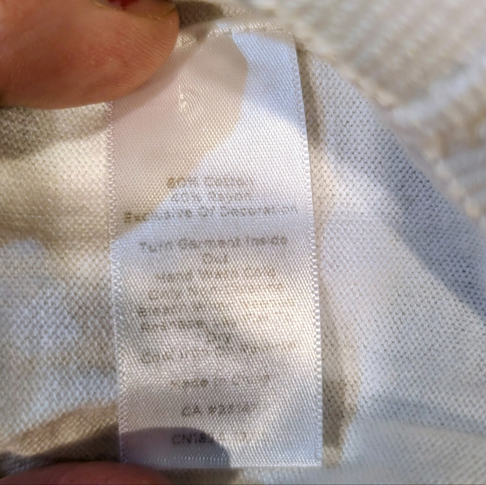 Talbots White Cardigan Yellow Lemons 3/4 sleeves fruit spring summer - Picture 6 of 6